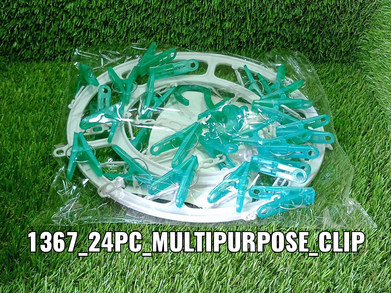 Multicolour round cloth drying stand with 24 plastic clips. Multicolour round cloth drying stand with 24 plastic clips.